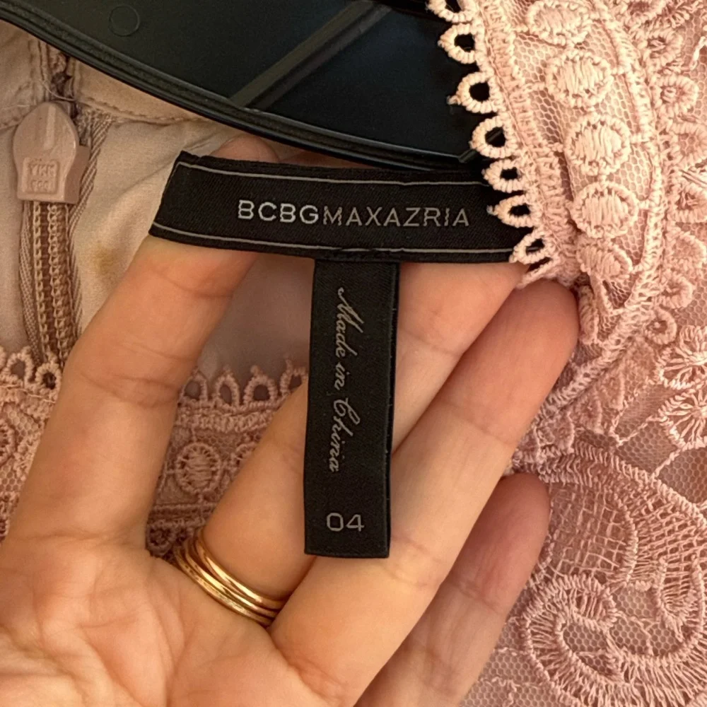 BCBGMaxAzria Blush Lace Maxi Dress Size 4